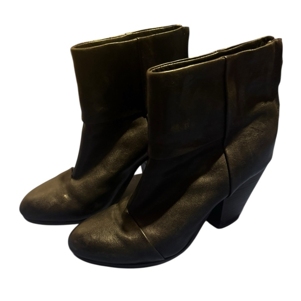 rag & bone Black Heeled Leather Boots - Picture 8 of 8
